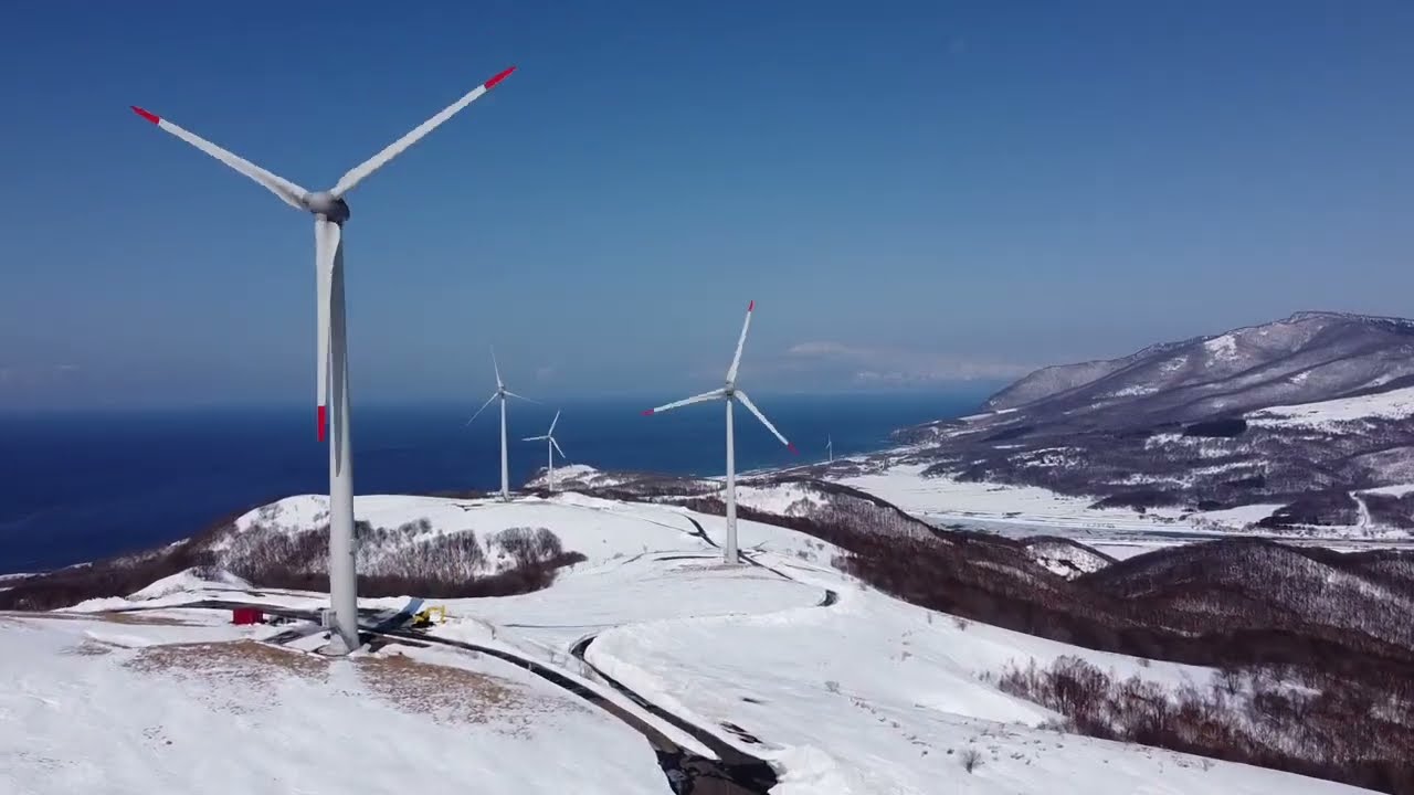 Hokkaido wind farm tour winter
