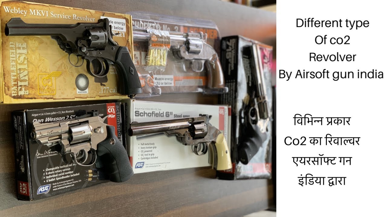 Different type of co2 revolver by Airsoft gun india