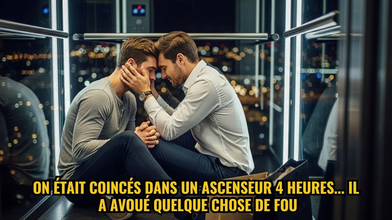On était coincés dans un ascenseur 4 heures... il a avoué quelque chose de fou | Histoire Gay
