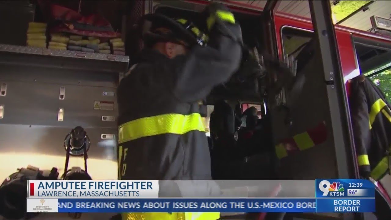 Amputee firefighter