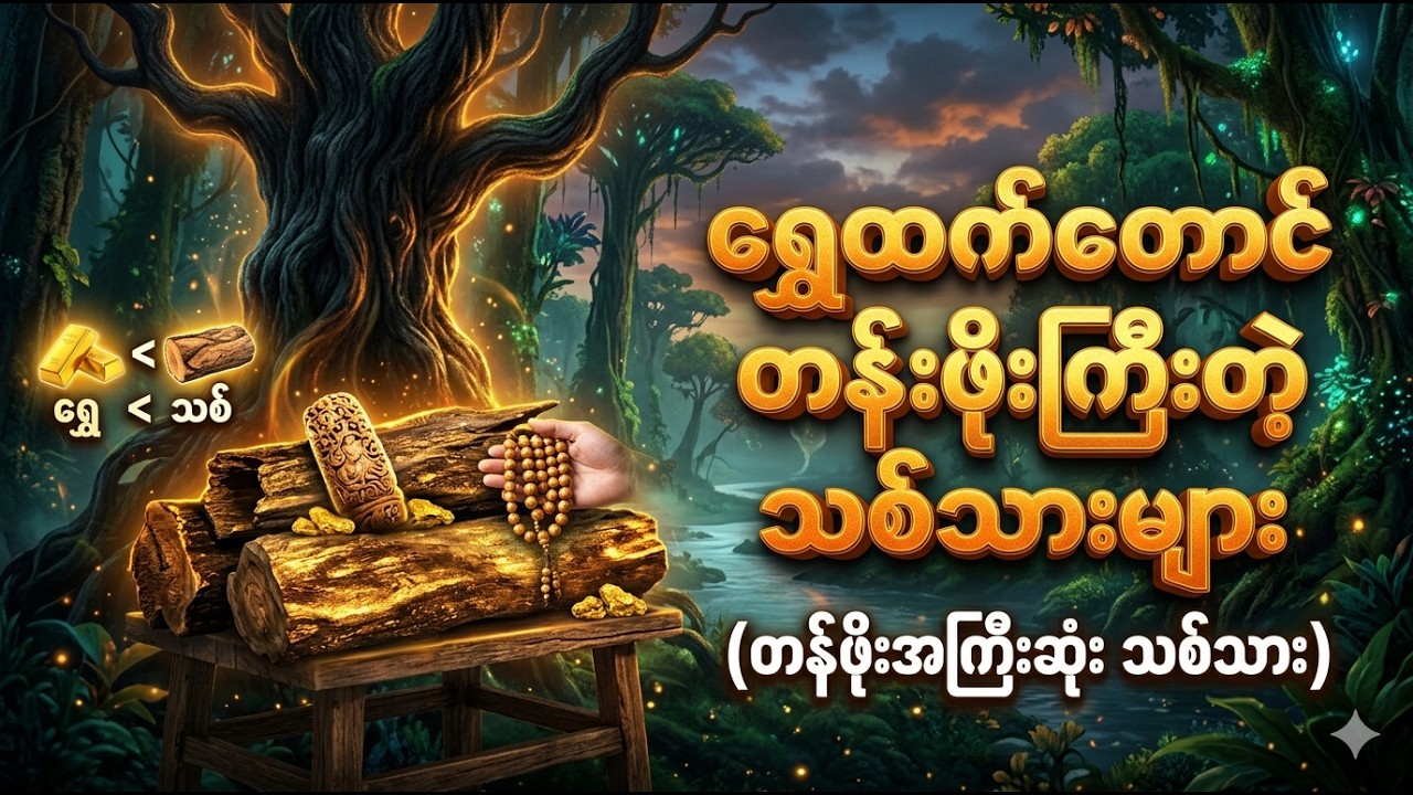 ရွှေထက်တောင် တန်ဖိုးကြီးပြီး ဝယ်ရခက်တဲ့ အရှားပါးဆုံး သစ်သား (၆) မျိုး😮😮#knowledge  #wood #facts