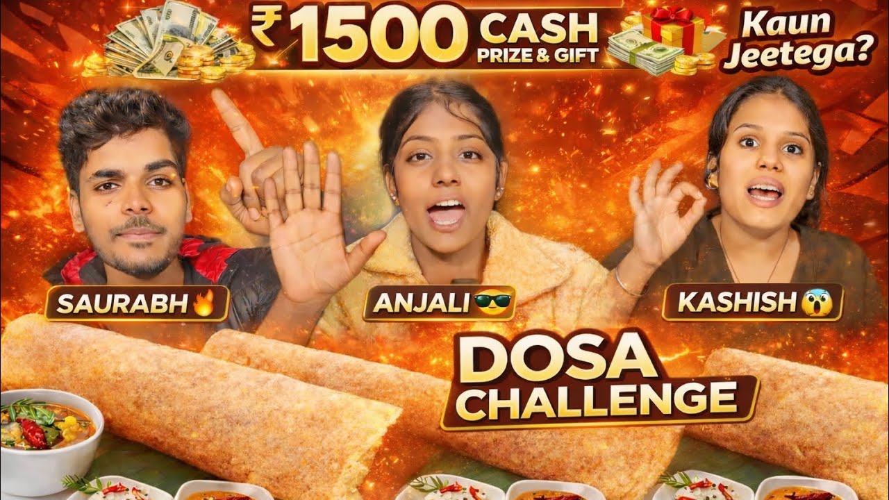 40 सेकंड में Masala Dosa खाओ 1500₹ & Mayur Jug ले जाओ 😱🤑| Dosa Eating Challenge 🥵| Mukbang 🤬