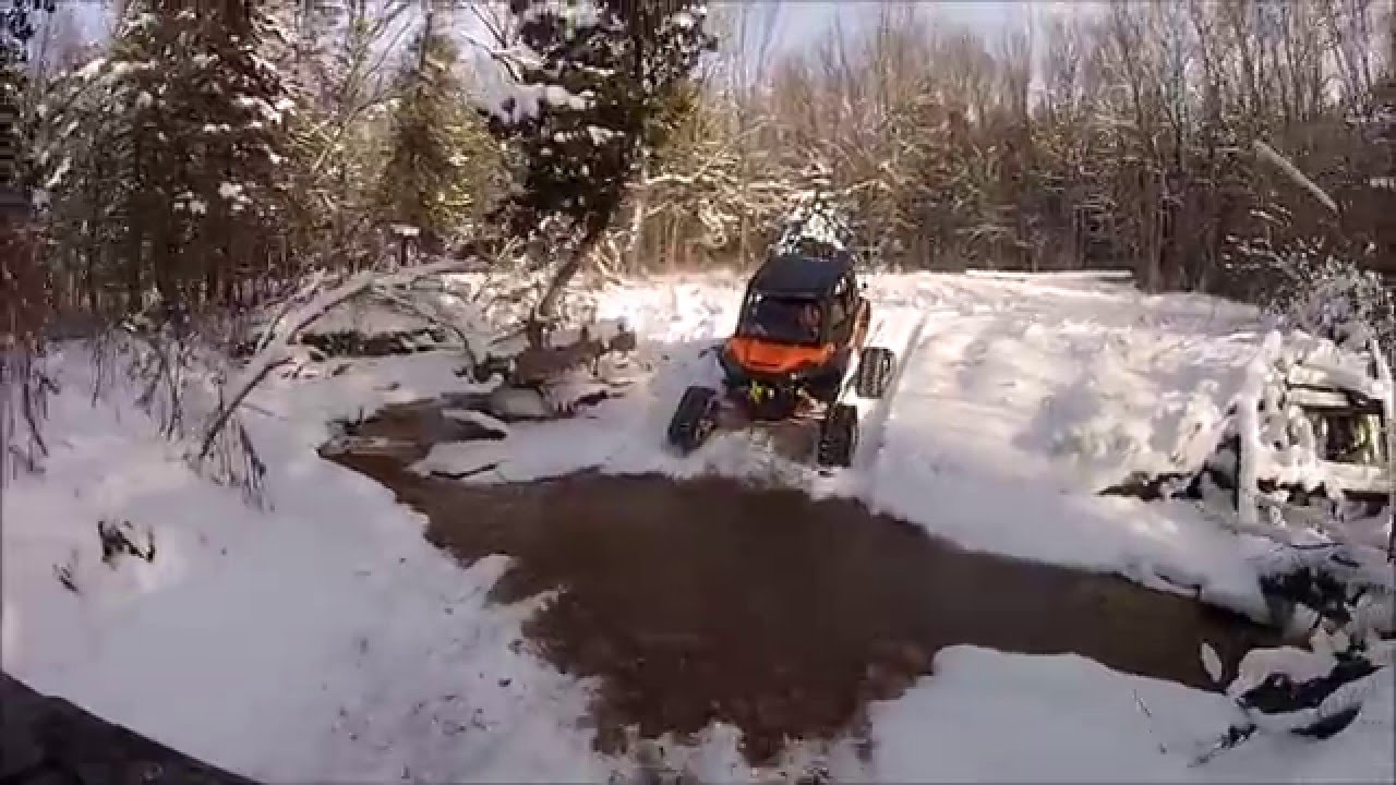 RZR XP TURBO on tracks vs XP1K on 32.5's - New years ride 2016 PT1