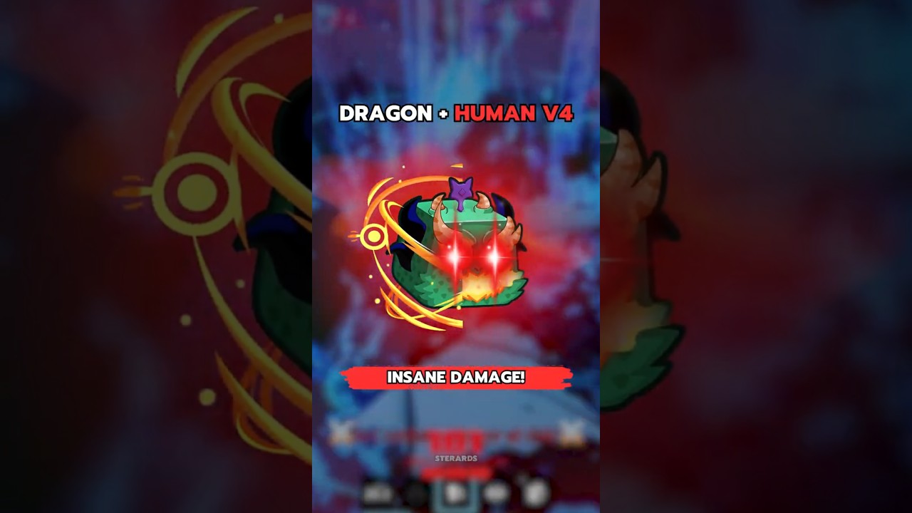 Dragon + Human V4 🤯 (INSANE DAMAGE) #bloxfruits
