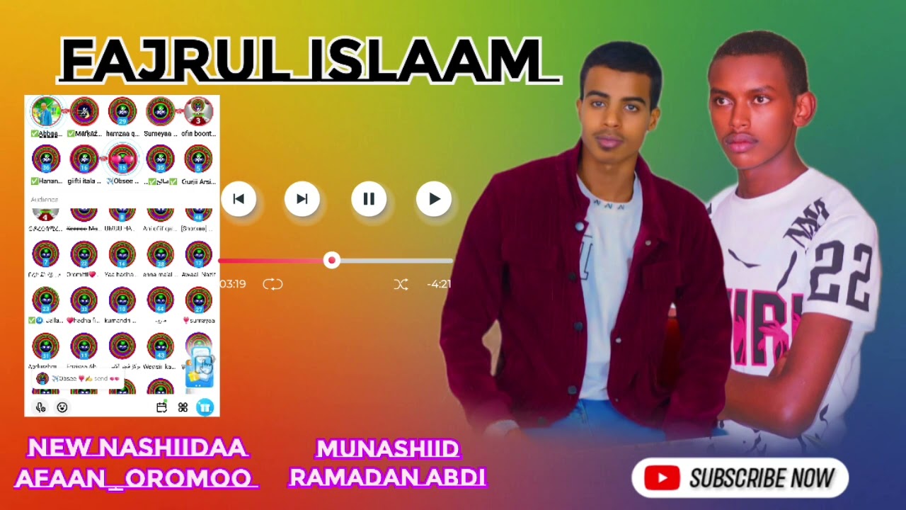 #new #nashiidaa #afaan_oromoo Markaza fajrul islaam Munashiid Ramadaan Abdii