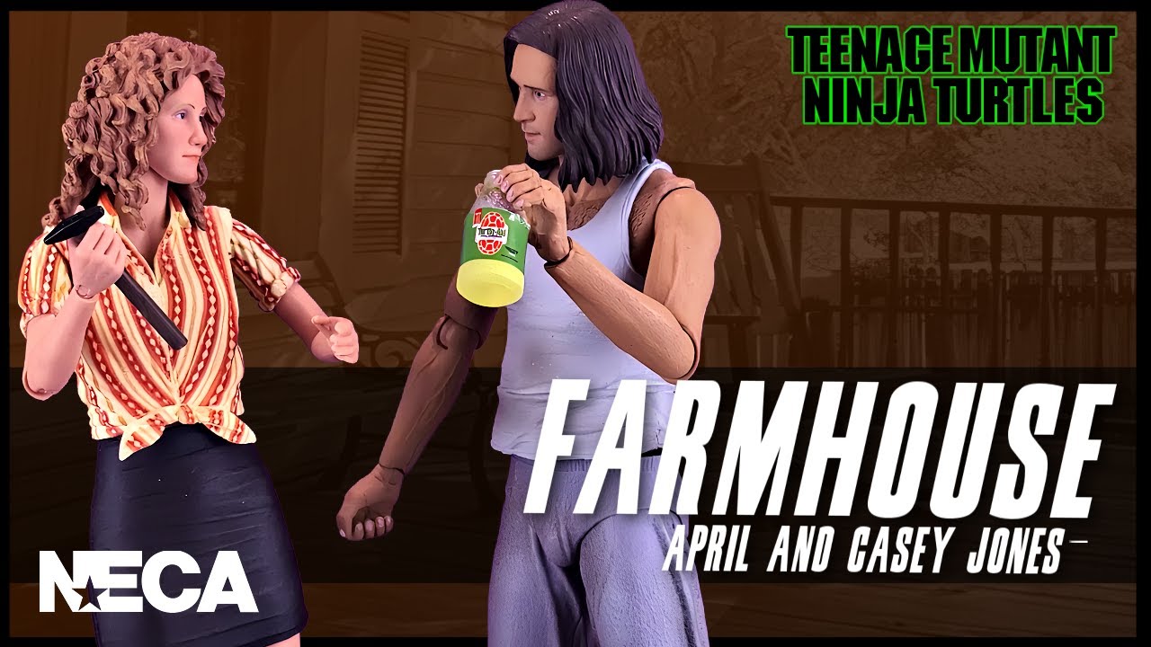 Набор фигурок NECA TMNT Farmhouse от Кейси Джонса и Эйприл О'Нил @TheReviewSpot
