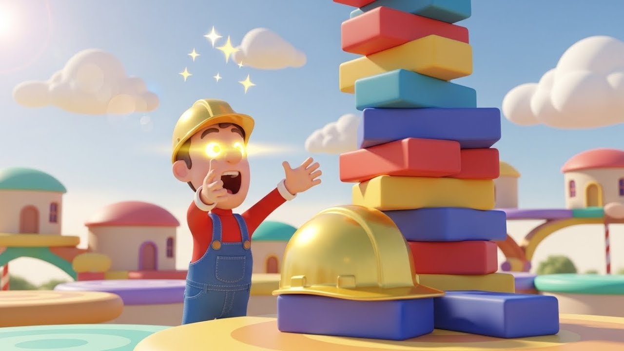 Roblox Little Builder Lost His Magic Hat 🏗️ | Nursery Rhymes for Kids & Baby Songs