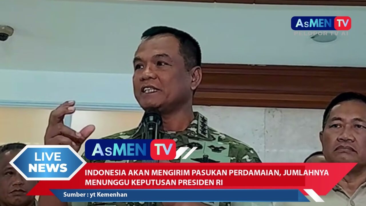 TERJUNKAN PASUKAN KE GAZA, JUMLAHNYA MENUNGGU KEPUTUSAN BAPAK PRESIDEN