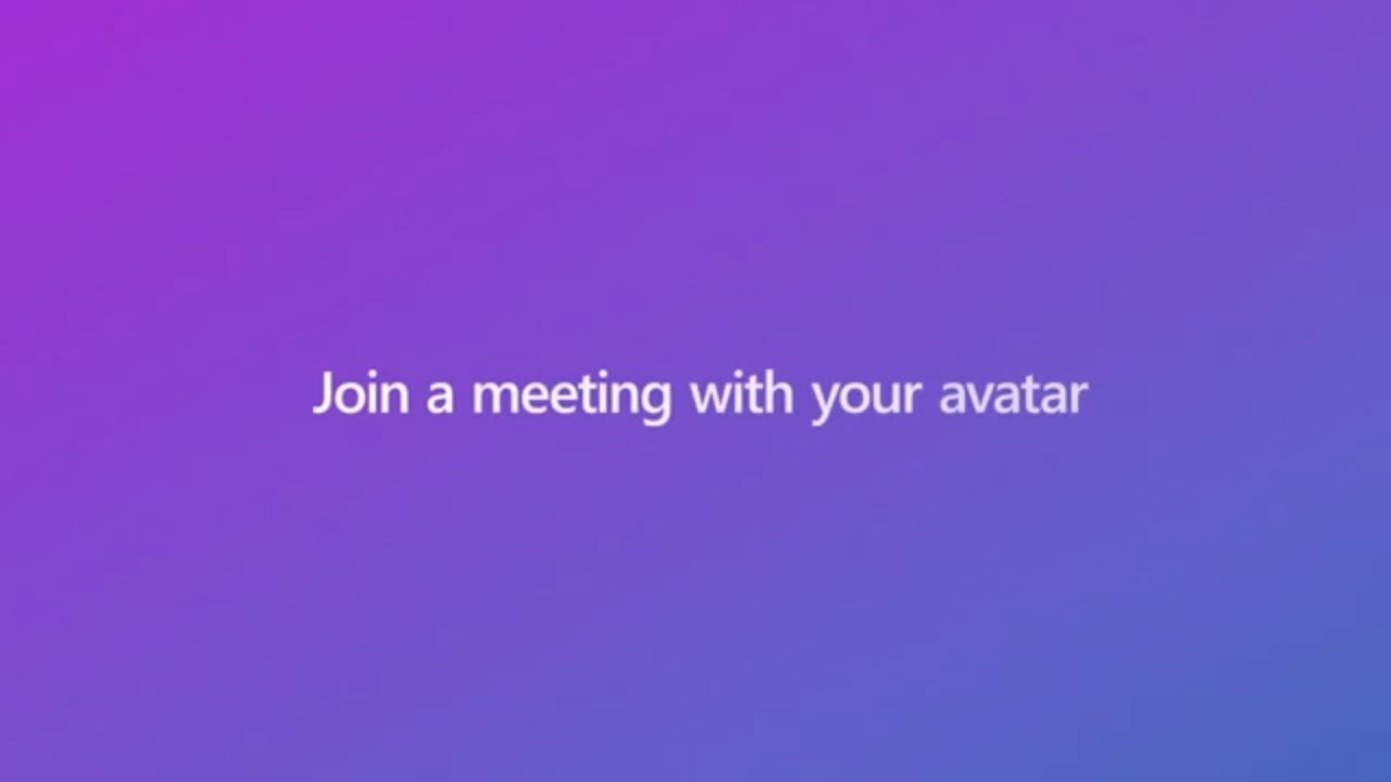 How to join a Microsoft Teams meeting with an avatar