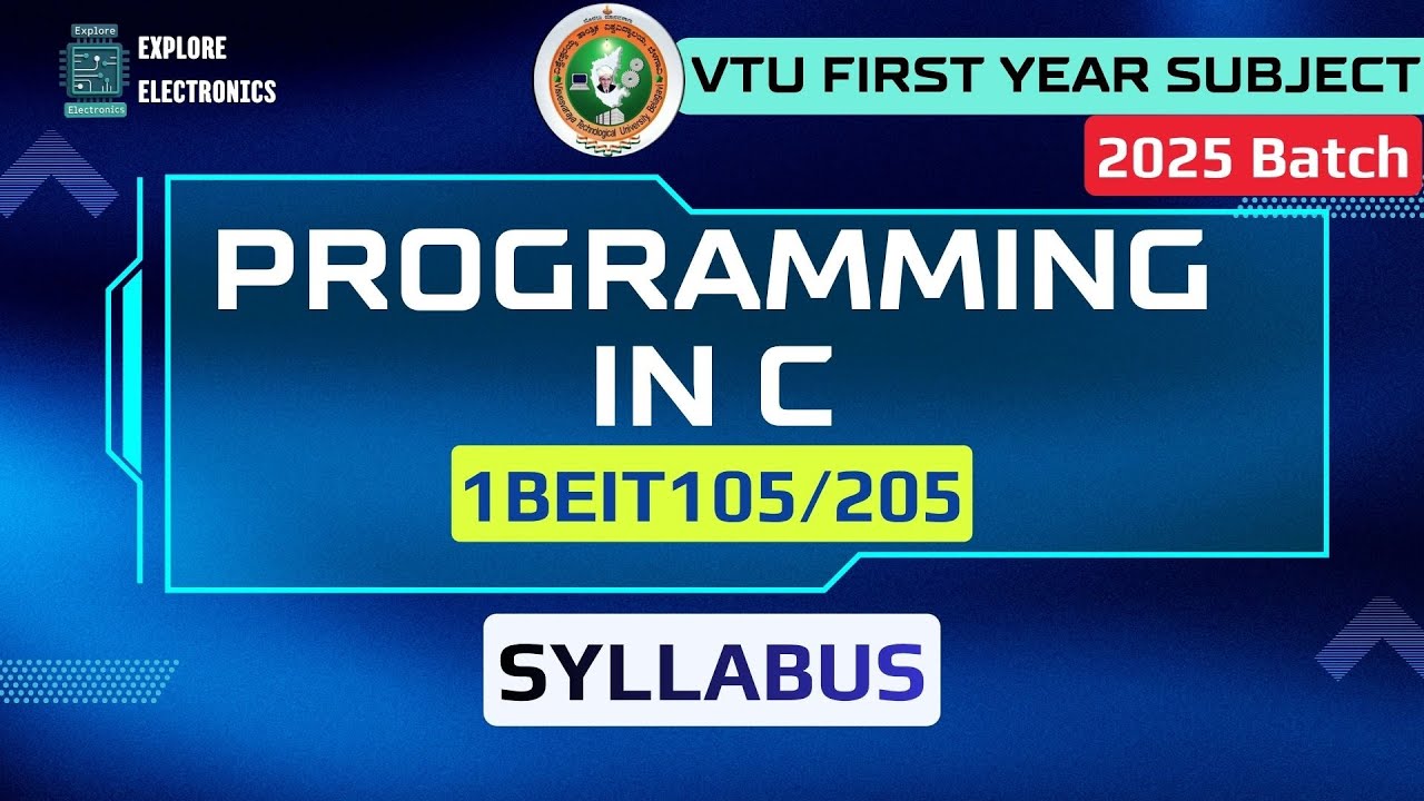 Программирование VTU на языке C, учебная программа 1BEIT105/205
