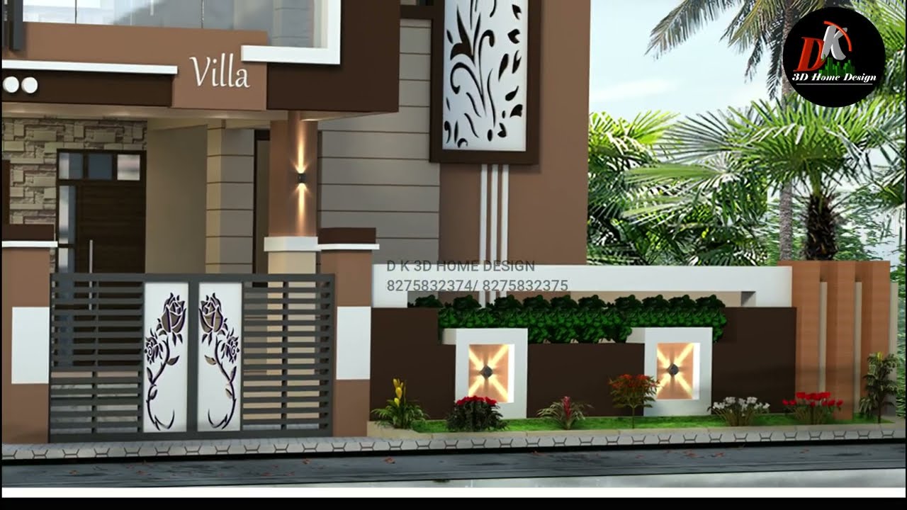Latest Modern Compound Wall Design Ideas | Home Front Boundary Designs, Boundary Wall Designs Latest