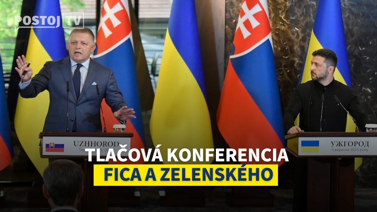 Tlačová konferencia po rokovaní Roberta Fica a Volodymyra Zelenského