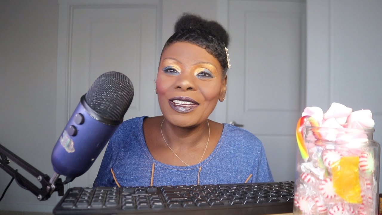 TYPING KEYBOARD MIX CANDYJAR ASMR EATING SOUNDS /SOFT WHISPERING