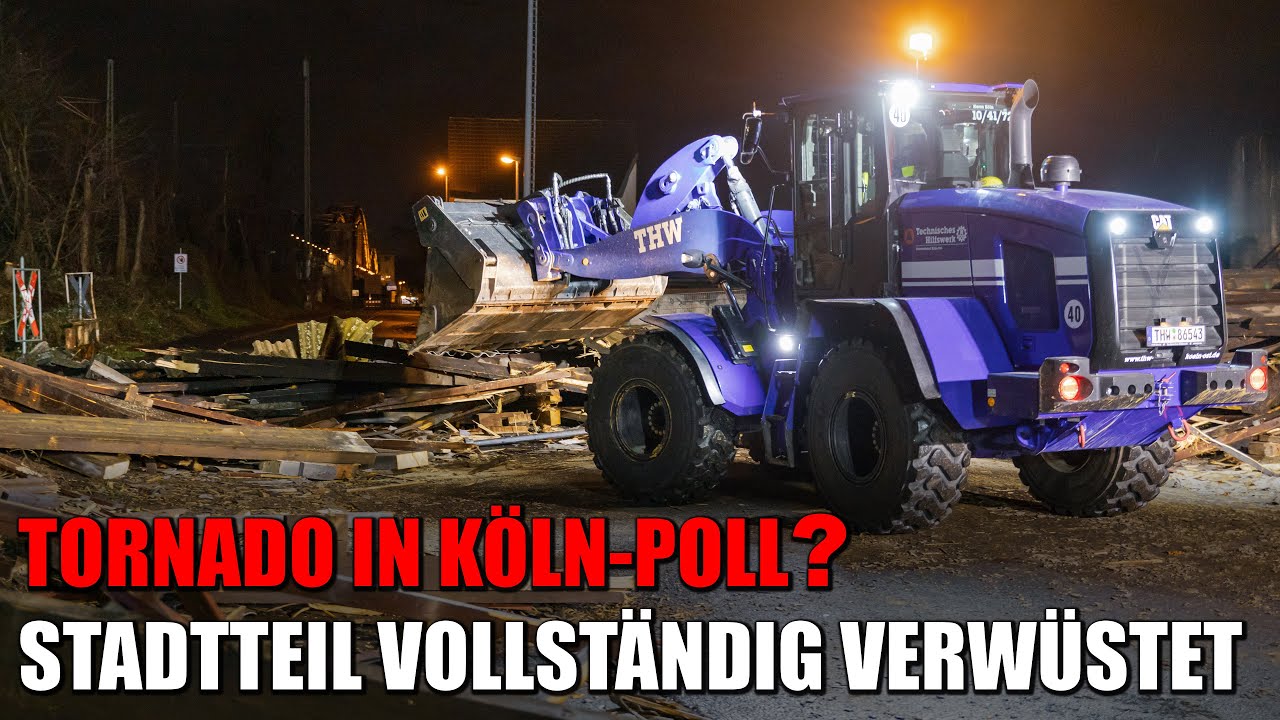 Tornado in Köln-Poll? Stadtteil wird vollständig verwüstet - Extreme Sachschäden | 21.12.2023