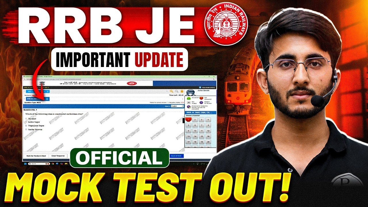 RRB JE Official Mock Test OUT 🔥 Complete Demo + How to Attempt | RRB JE Important Update