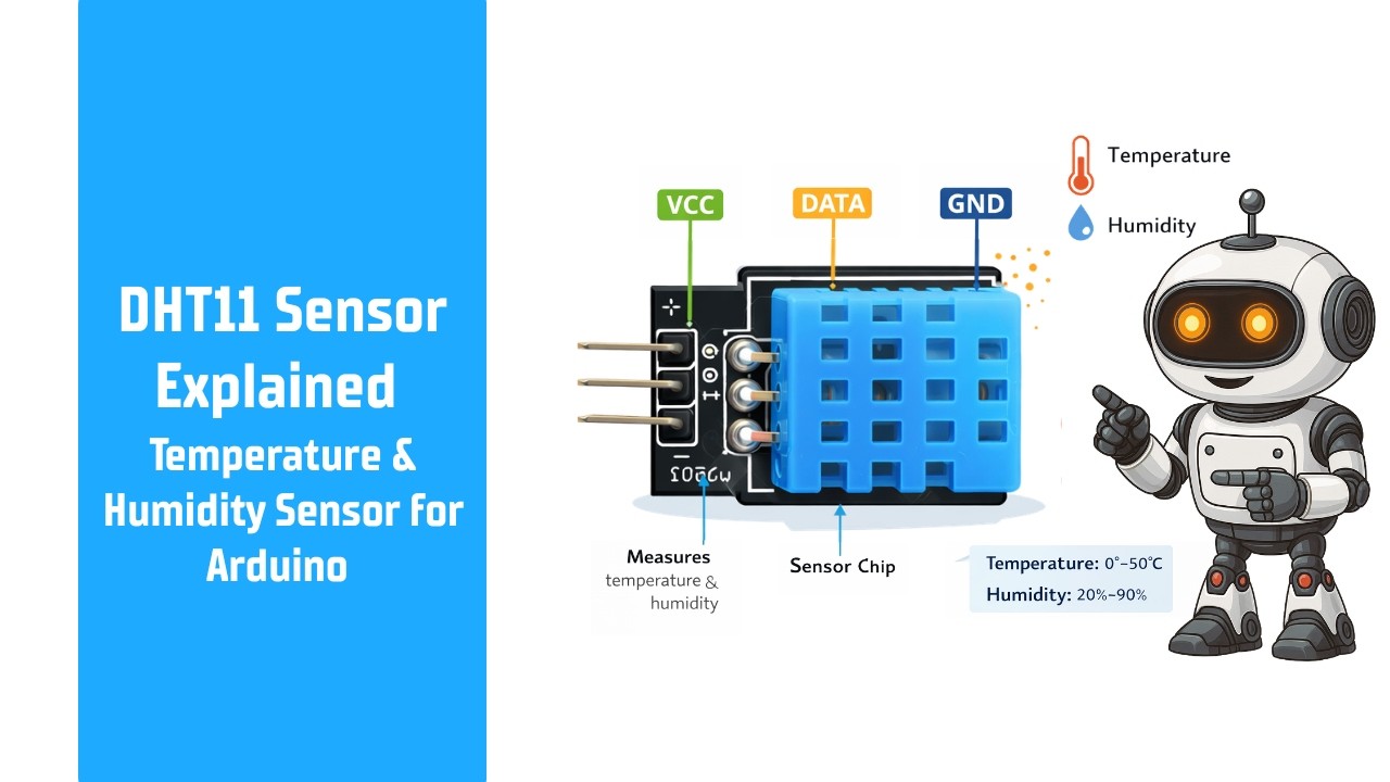 DHT11 Sensor Explained | Temperature & Humidity Sensor for Arduino | Robotics Hardware Basics