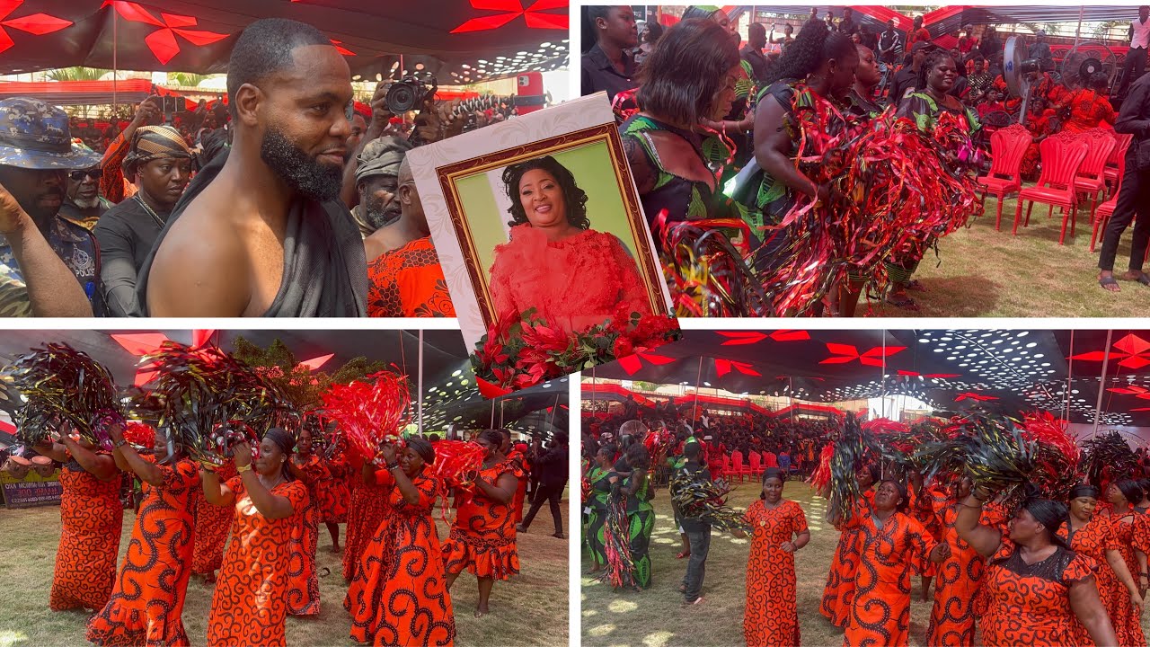 Wow !! Rev Obofour’s APC Church Members Welcome Him In A Different Style At His Mother’s One Week