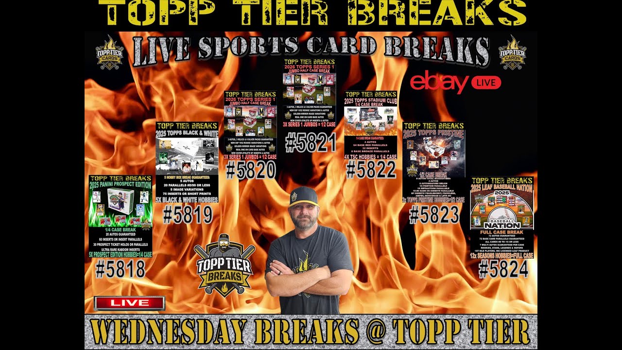 WEDNESDAY NIGHT BREAKS - 2025 TOPPS PRISTINE, 2026 TOPPS SERIES 1, 2025 TOPPS BLACK & WHITE