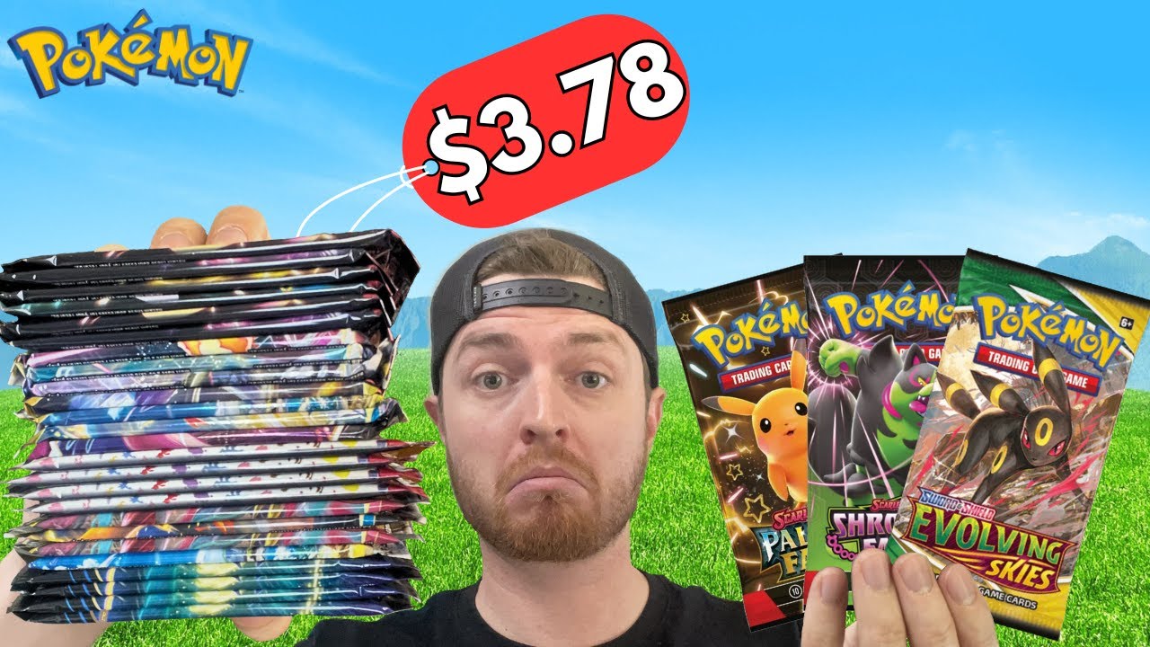 $3.78 per pack - Evolving Skies, Shrouded Fable and other discounted Pokemon cards!