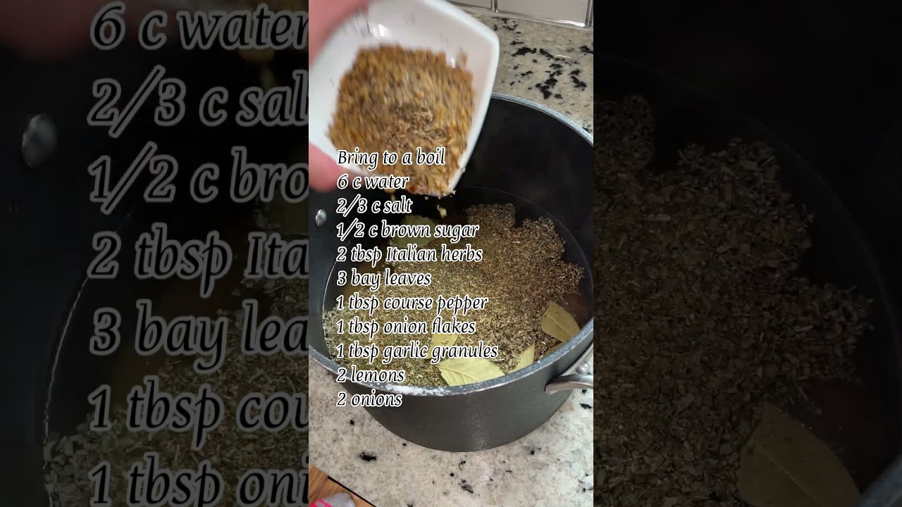 Easy and best Homemade turkey brine      #TurkeyBrine #EasyTurkeyRecipe #BrineYourTurkey #Food #fyp