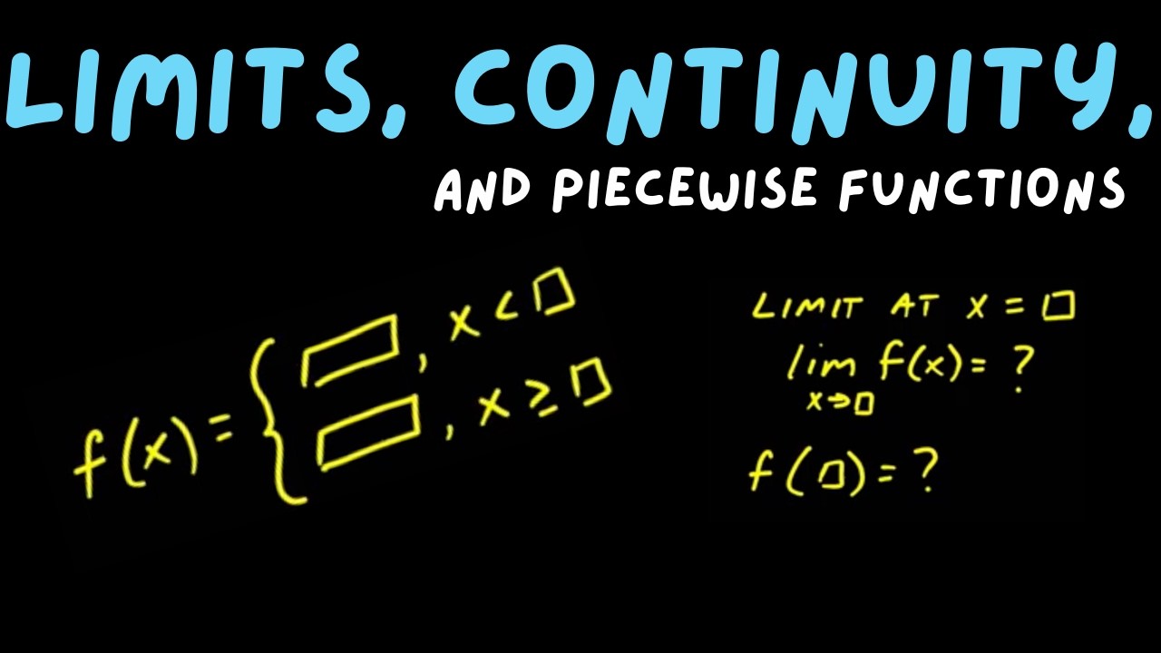 Limits Continuity Piecewise