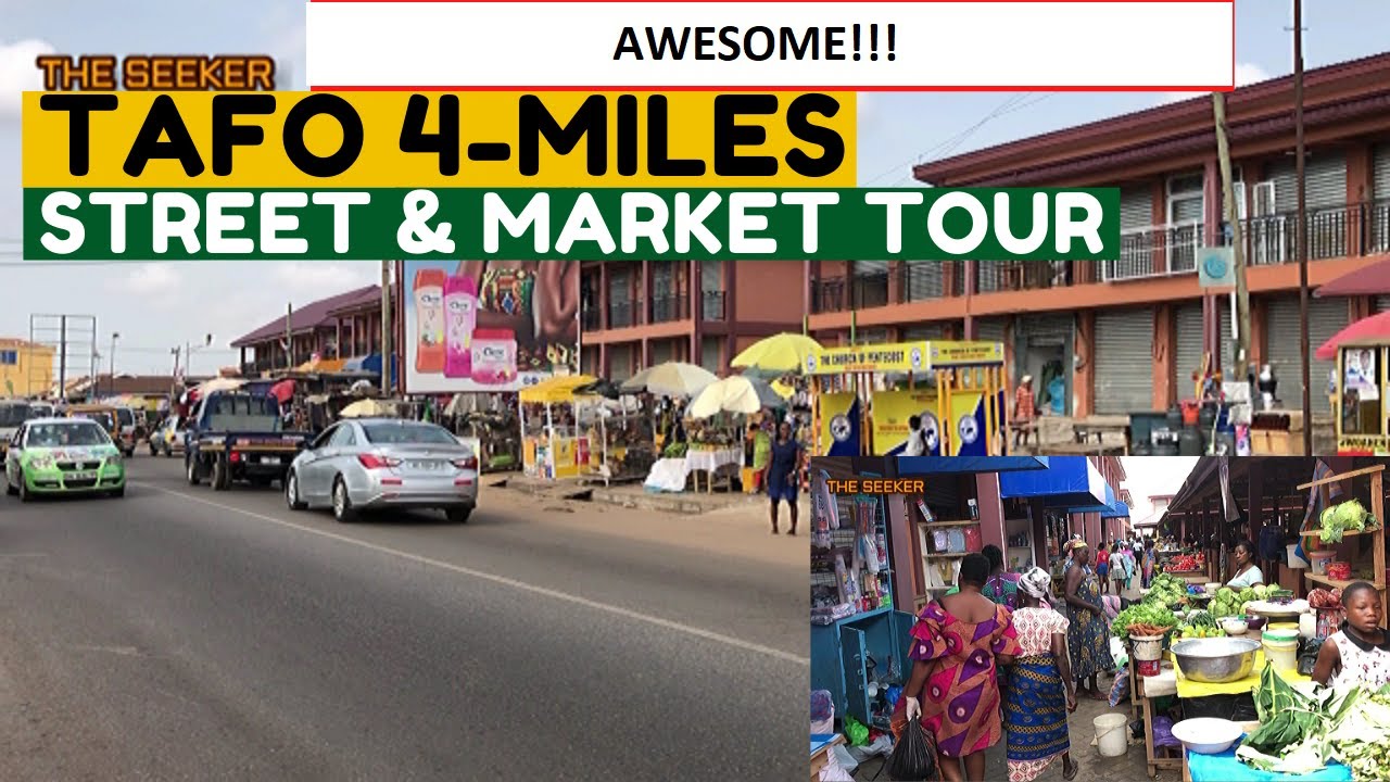 Tafo 4-Miles Street and Inside Market(Patronage is Poor) Tour in Kumasi.