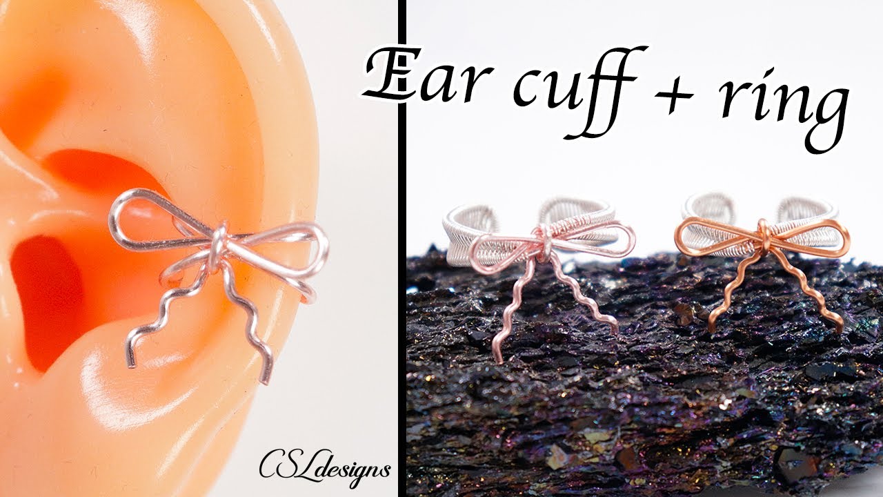 Easy wirework bow for ear cuffs and adjustable rings 🎀