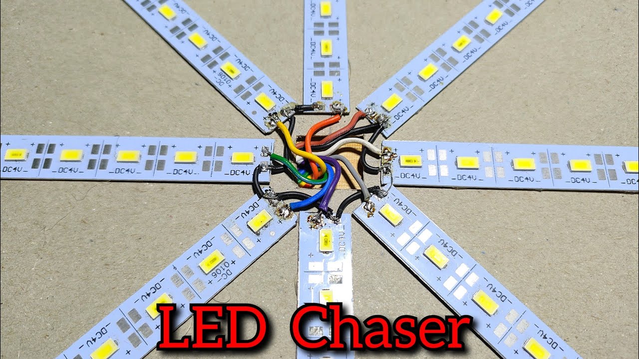 DIY LED Project | LED Chaser Circuit | LED Chaser Circuit using ic 4017 and 555 ||