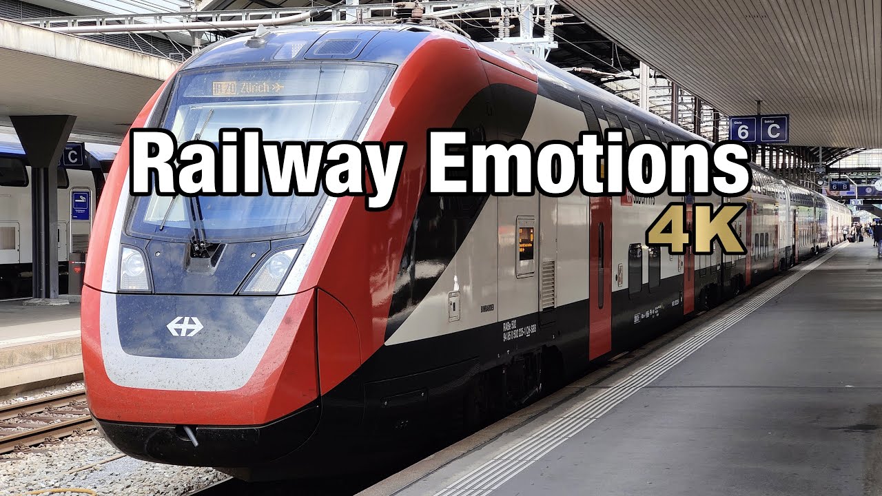 🚆 4K Brand new tilting double decker train cab ride (Switzerland | IR70 Lucerne - Zurich)