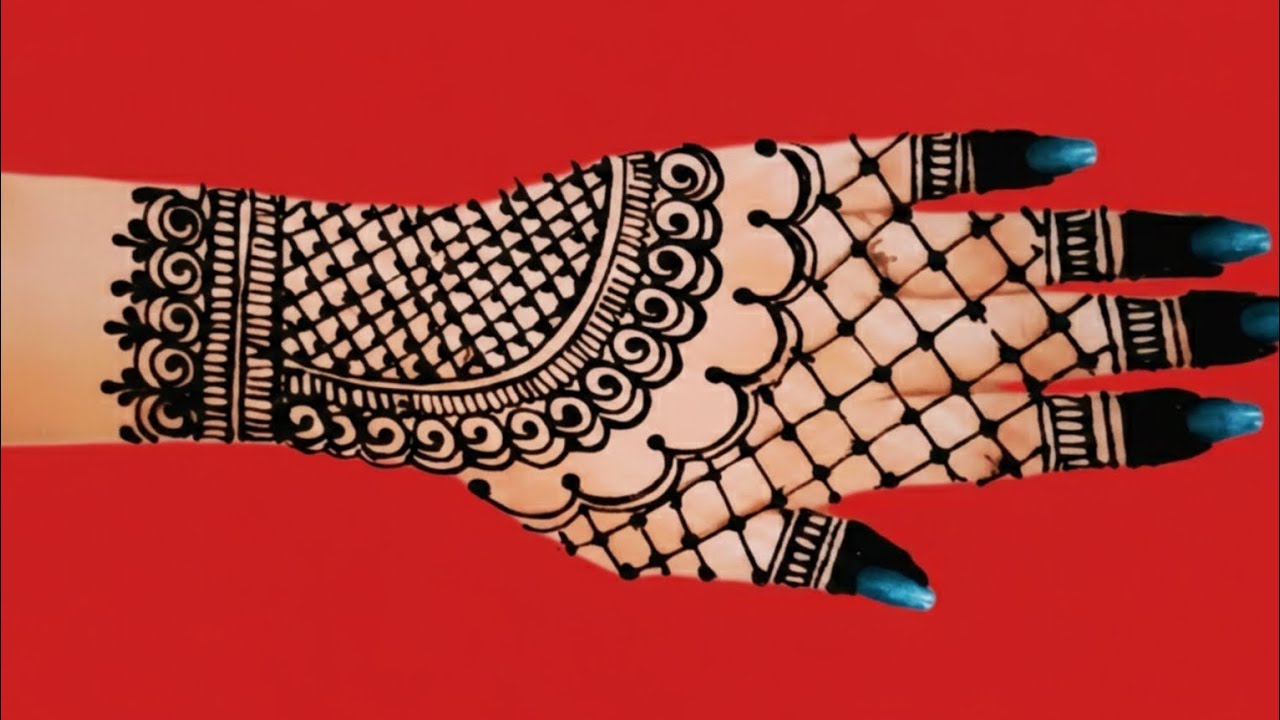 “Royal Net Pattern Mehndi Design ✨ Simple Yet Stunning Back Hand Art”