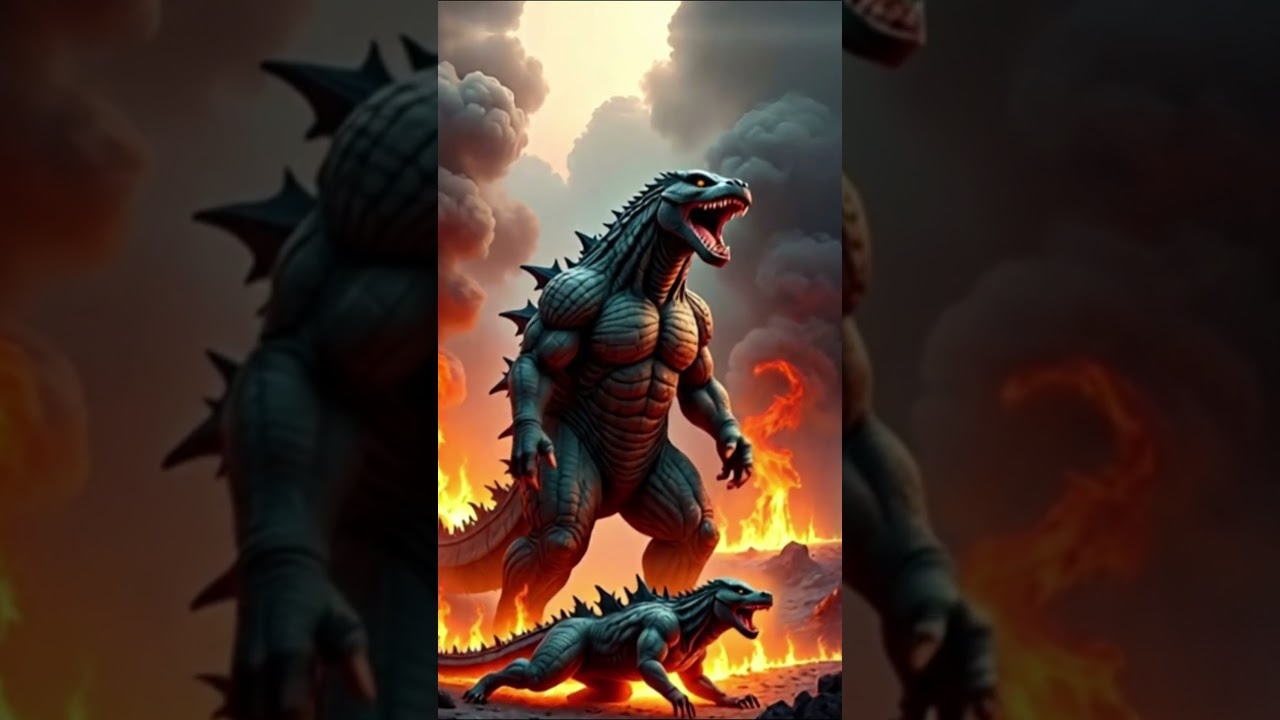 Lava Fang vs Storm Crusher, Iron Claw & Shadow Serpent,Godzilla @fight4thecrown #shorts