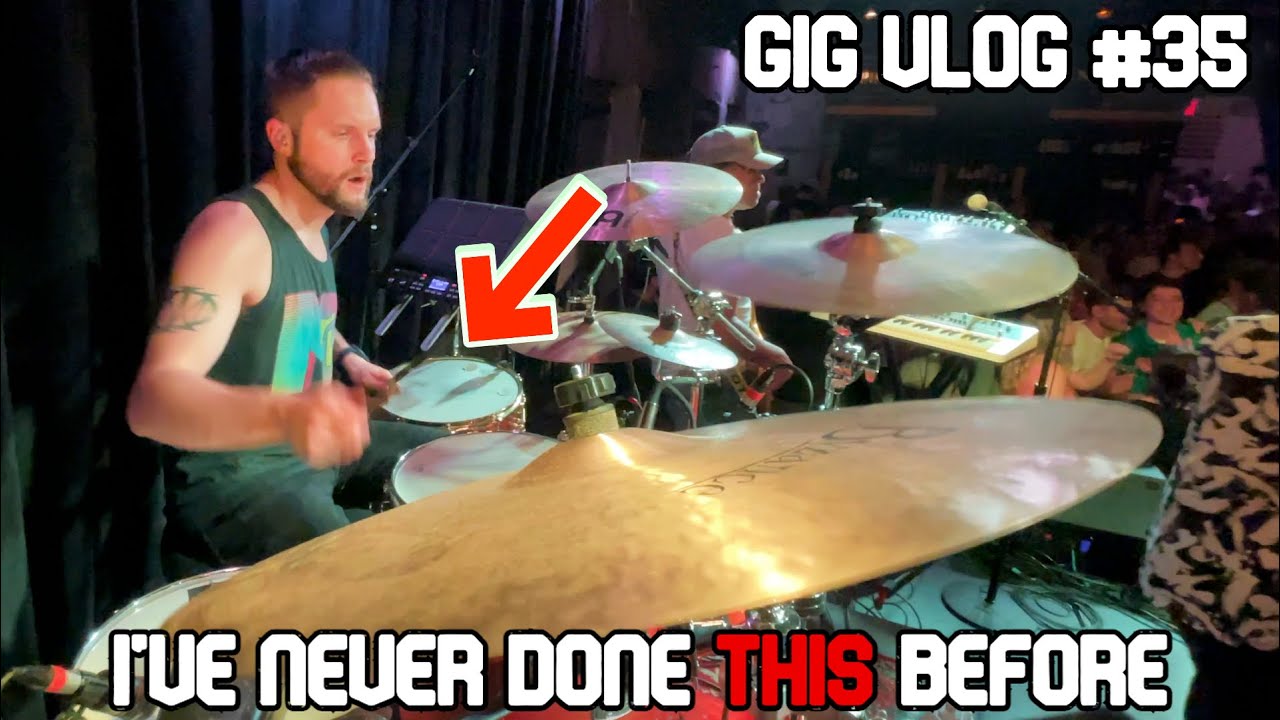 Guitarist Plays DRUMS On Stage || Gig Vlog #35