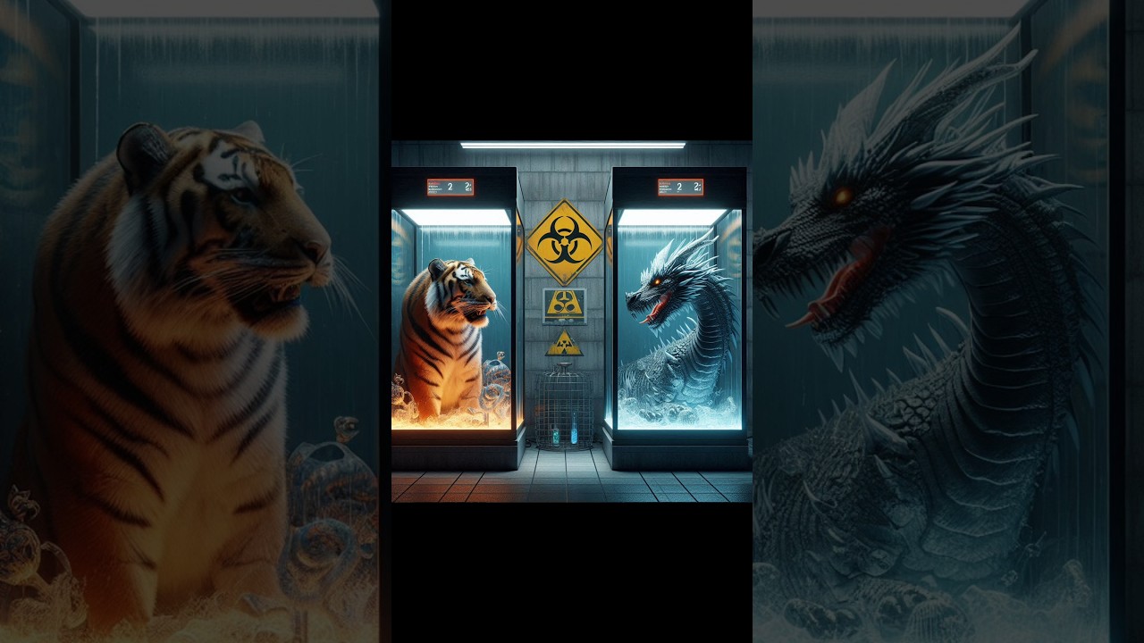 tiger x Dragon Monsters #aianimation #aipainting #horror #tigerxdragon #tigervsdragon #dragon