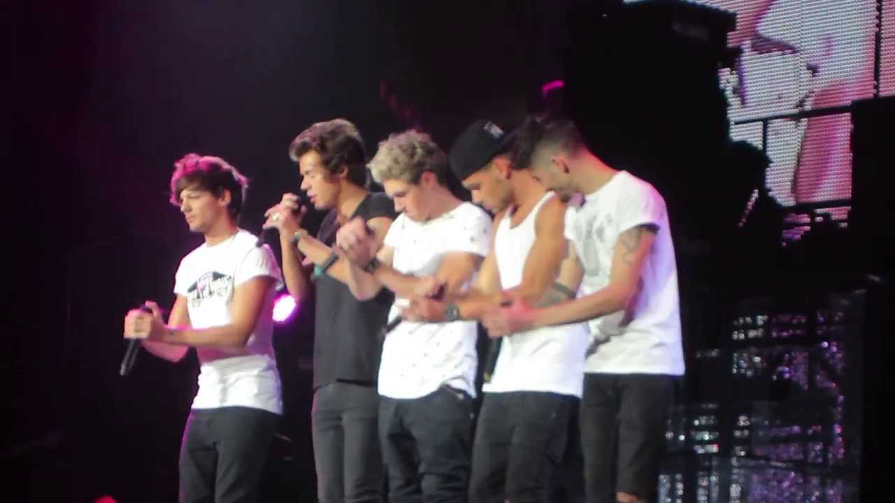 One Direction TMH Tour - Liam's Speech + Live While We're Young - Adelaide 25/9/13