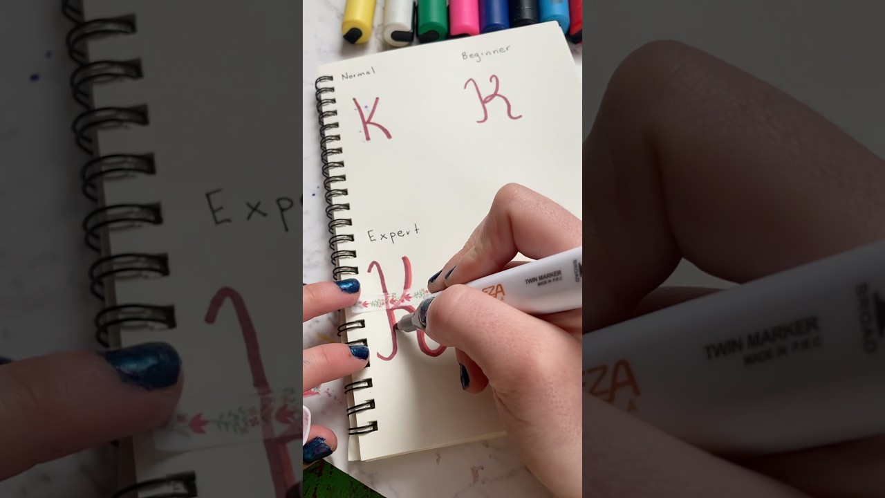 ✨Повысьте свой уровень каллиграфии &laquo;К&raquo; #уровень #искусство #каллиграфия