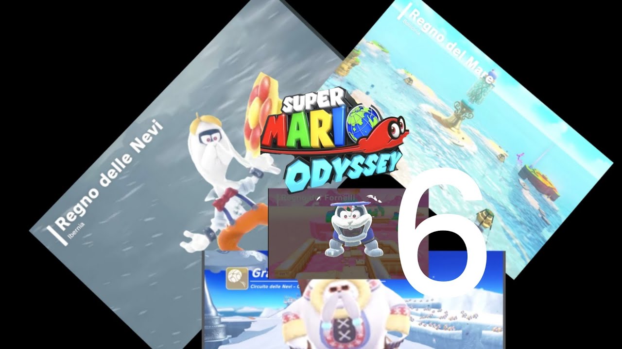 Super Mario odyssey. Episodio 6, mini boss, gara delle nevi, Regno del mare, polpo del mare, forneli