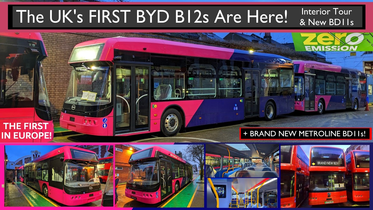 The FIRST BYD eBus B12s In The UK! Exterior + Interior | Including NEW Metroline BD11s!
