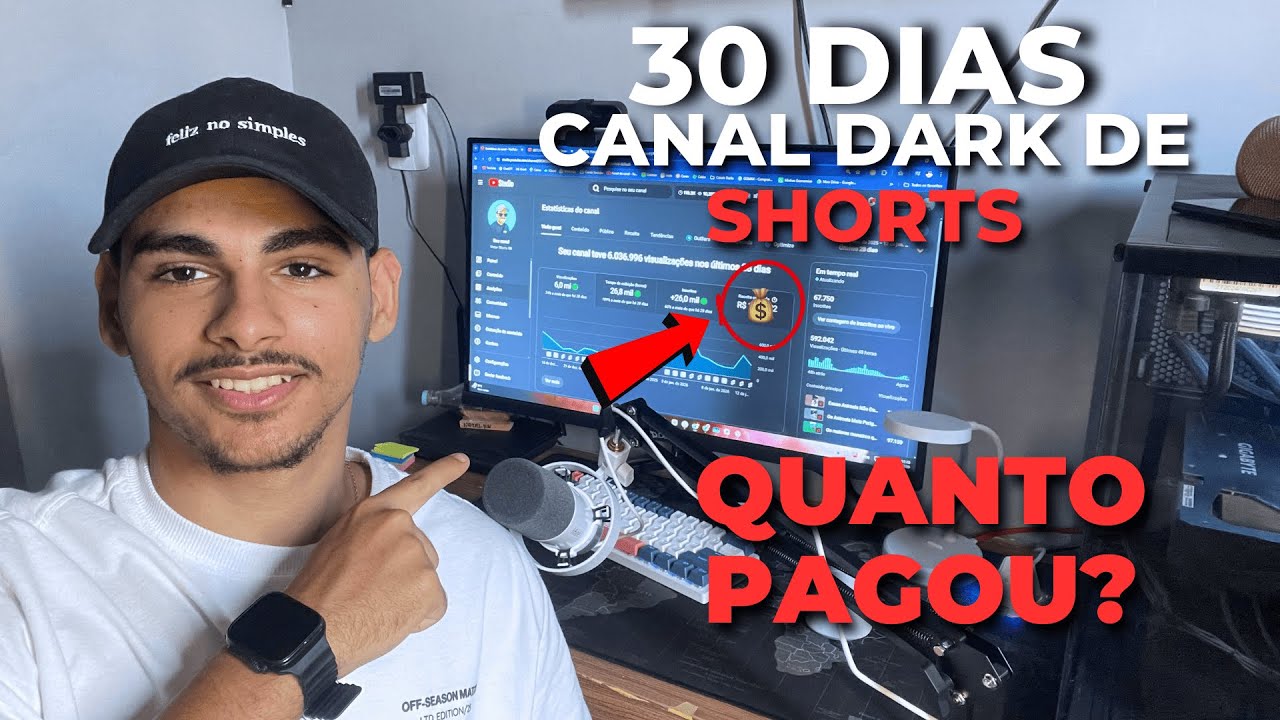 Quanto um Canal DARK de Shorts Fez em 30 Dias ( MOSTREI TUDO 💰)