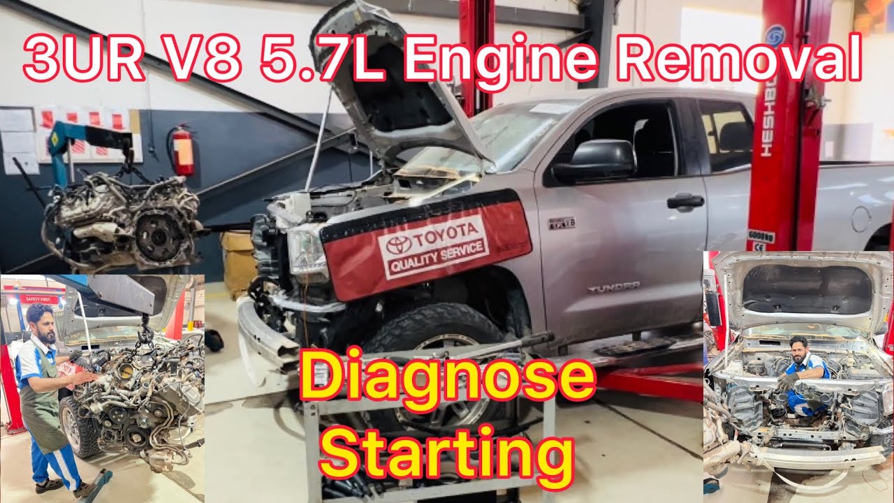 Diagnose Engine Starting Problem || 3UR-FE V8 5.7L Engine Removal Of Toyota Tundra