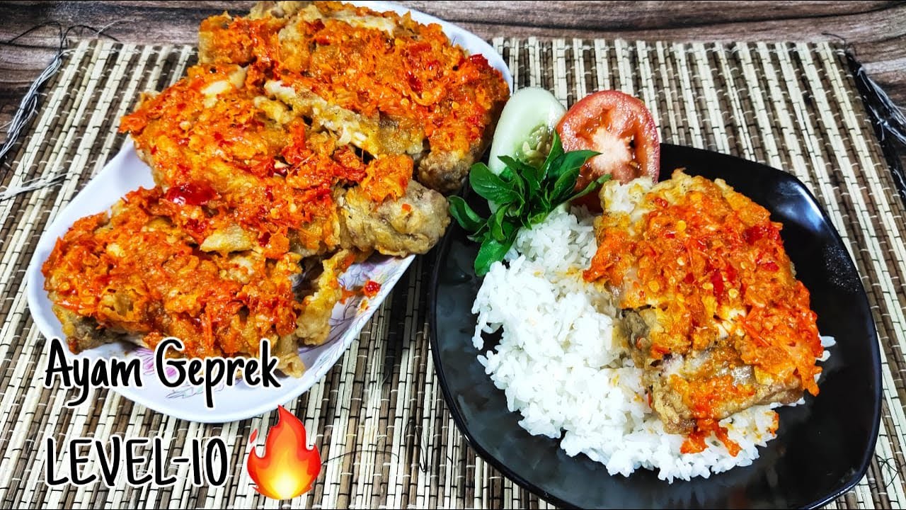 RESEP AYAM GEPREK SUPER PEDAS LEVEL 10 🔥