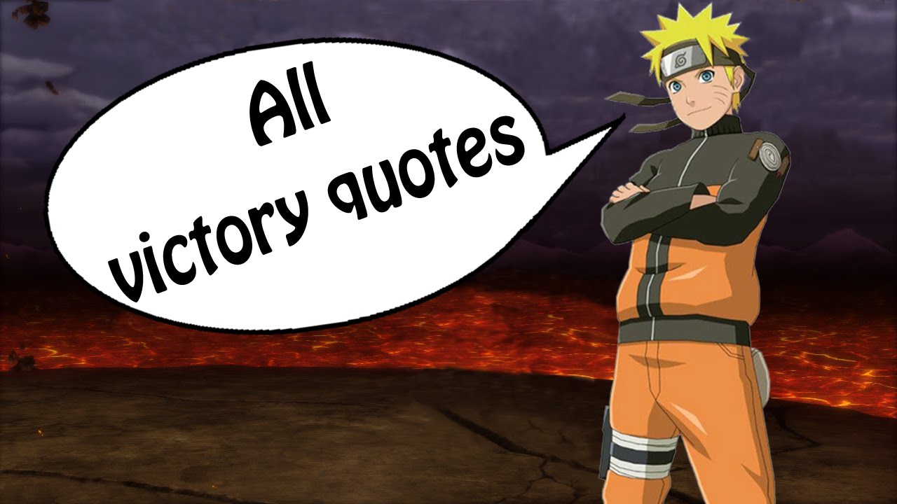 Naruto Storm Revolution all victory quotes (english)