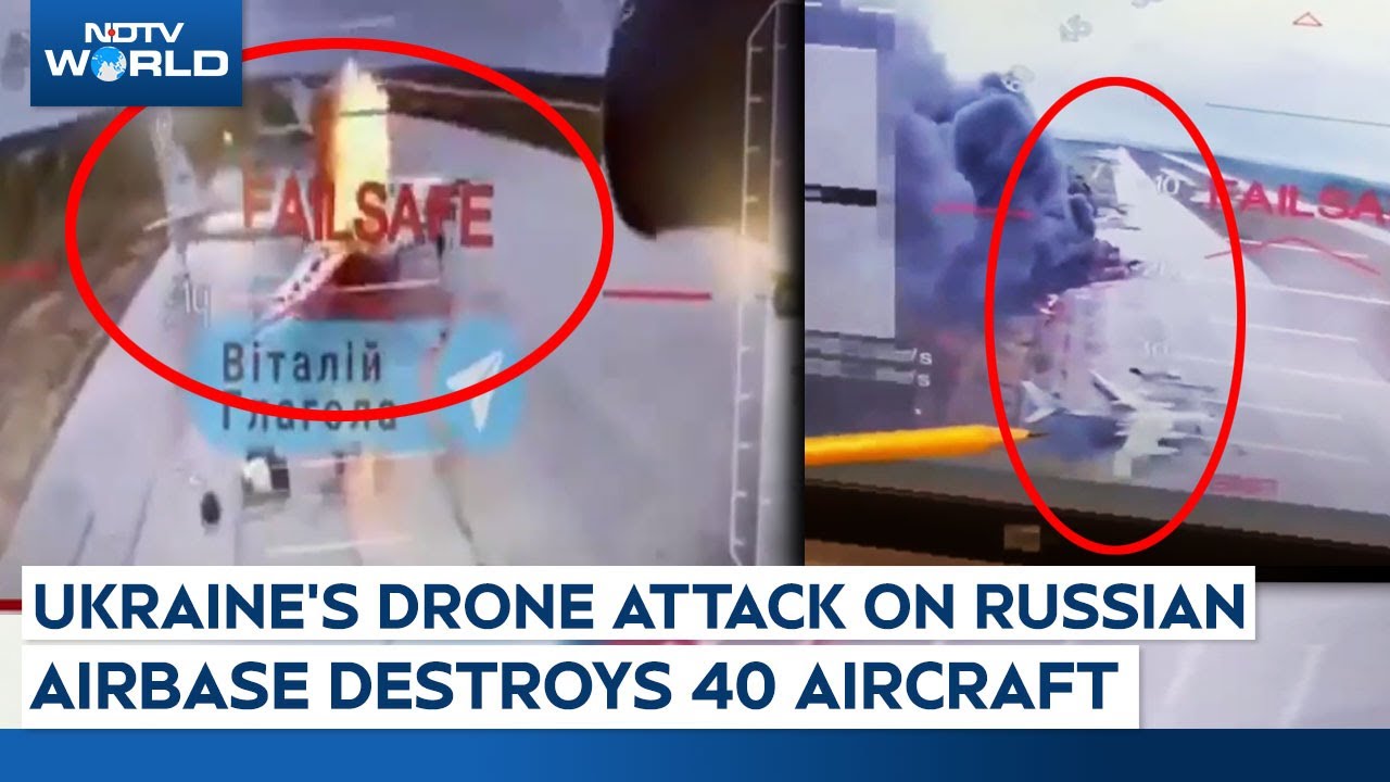 Ukraine Drone Attack On Russia | Ukrainian Drones Strike Airbase In Russia, At Least 40 Aircraft Hit
