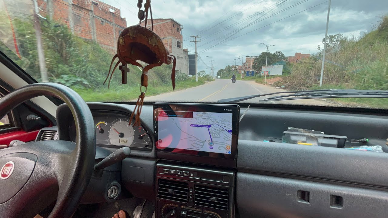 FIAT UNO COM MULTIMIDIA DE 10 POLEGADAS 4K COM Youtube waze