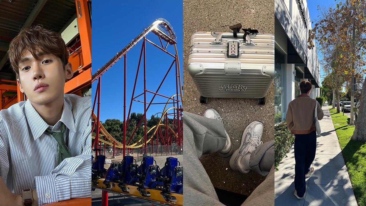 vlog. 내가 LA에서 자유시간을 보내는 방법 🎢 식스플래그 정복하기, 편집샵 투어, 최애 아이스크리 맛집🍦리모와 컴팩트
