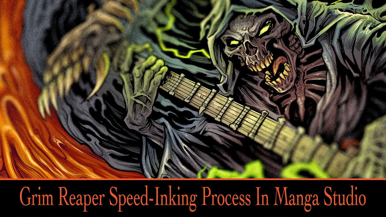 Digital Inking Tutorial for album cover design in Manga Studio