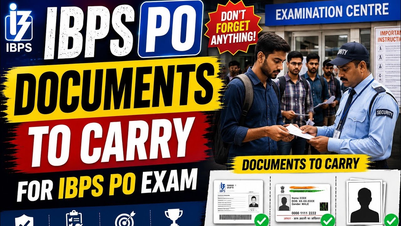 IBPS PO Prelims Documents to carry || Prelims Documents to carry || Prelims Exam ||