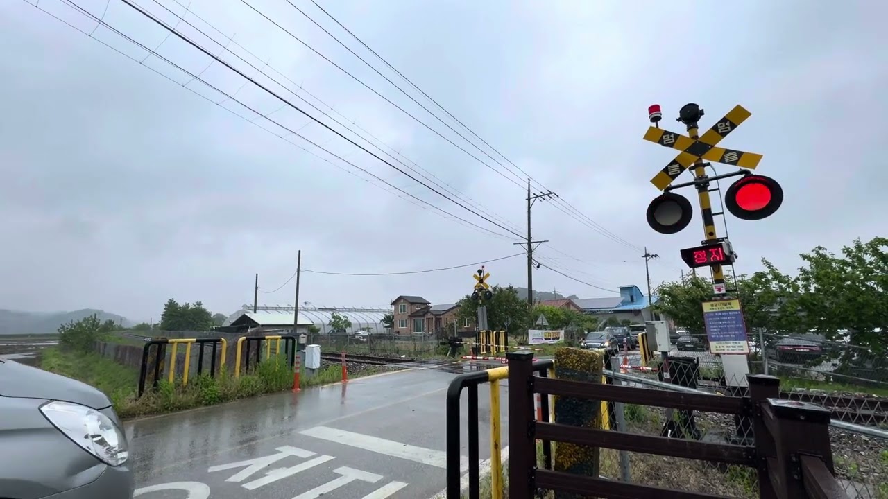 철길건널목 용궁1건널목 경북선 무궁화호 Korea Railway Crossing