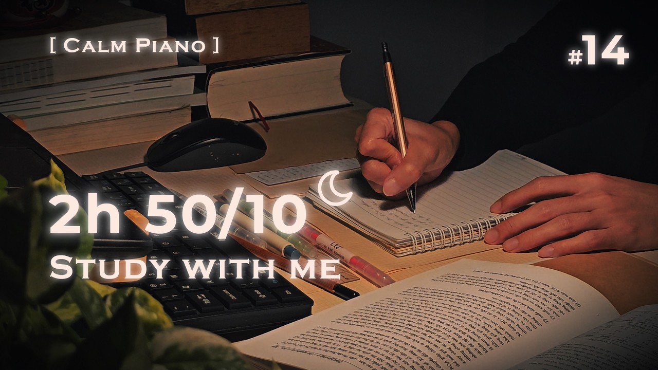 Pomodoro 50/10 Study With Me Late At Night 🌙 | Stillness and Focus