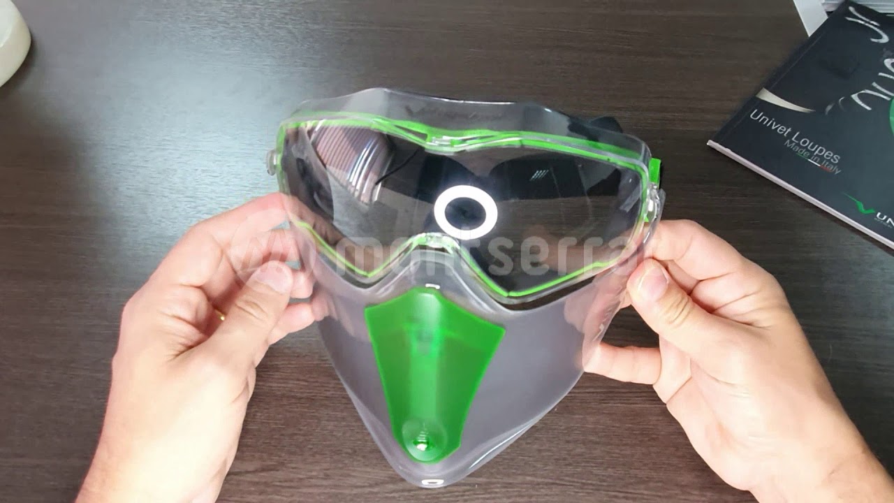 Óculos de Proteção Univet 6x3 com Máscara de Proteção Facial