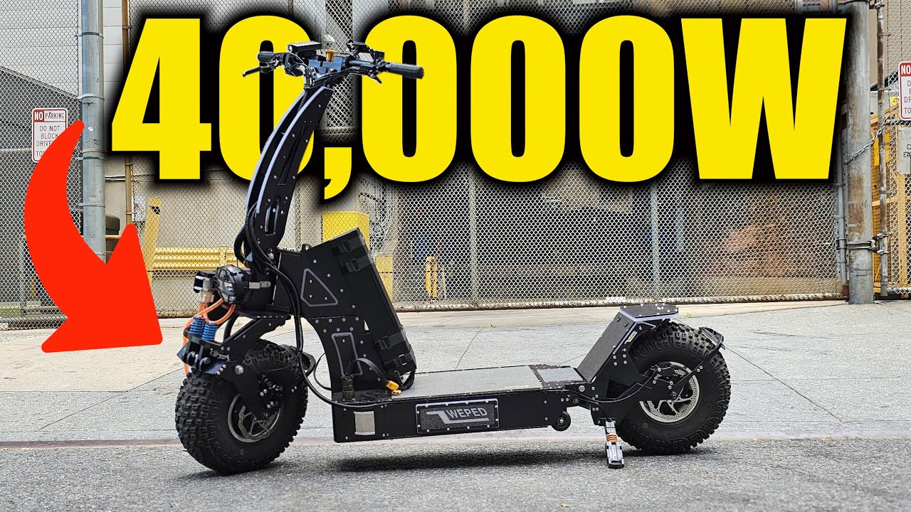 Insane 40,000W Electric Scooter from HELL! Weped Night Rider